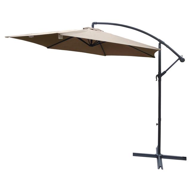 10' Monterey Banana Sun Cantilever Canopy - Sand - Christopher Knight Home