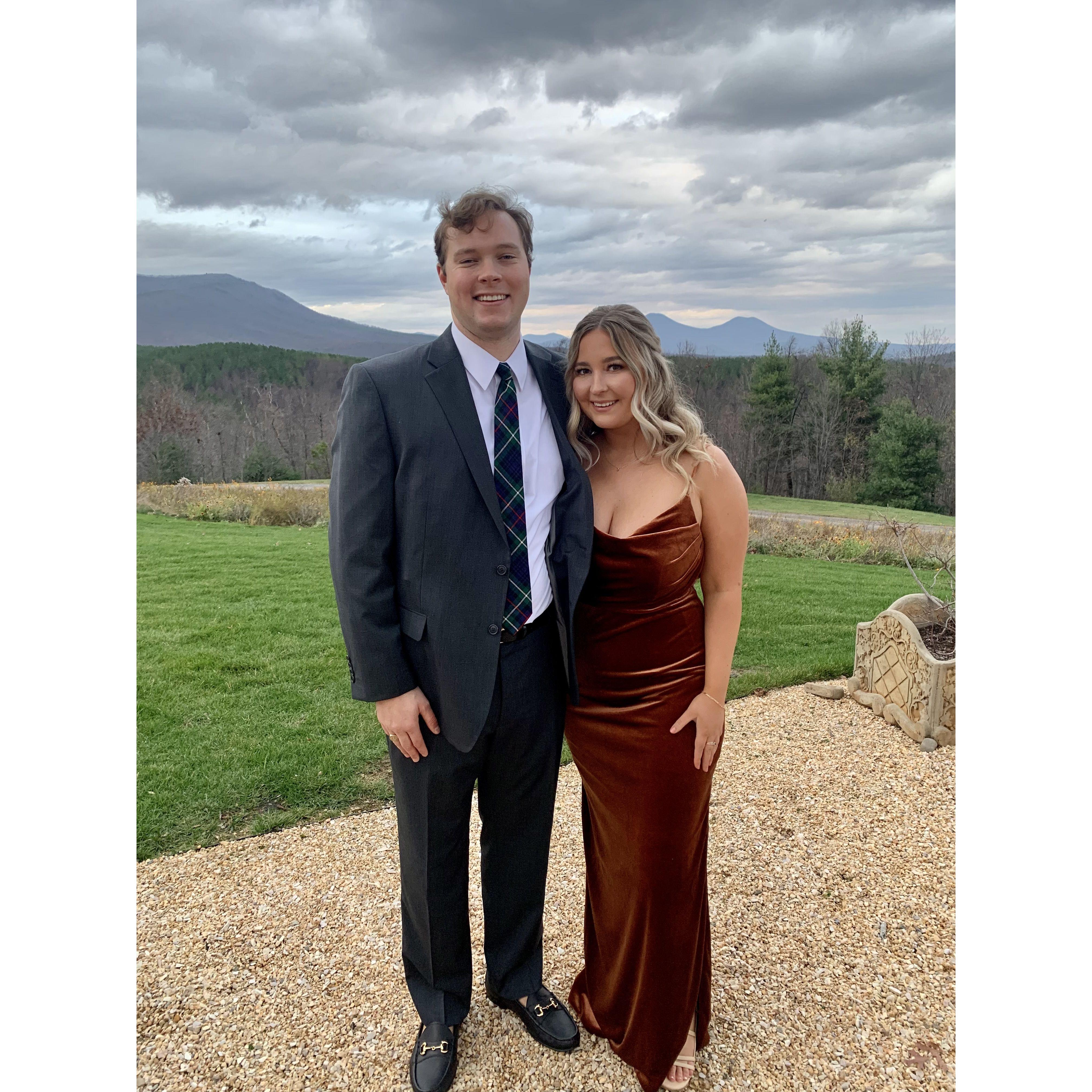 Before dancing the night away to 2000s throwbacks at Megan + Ford's wedding
