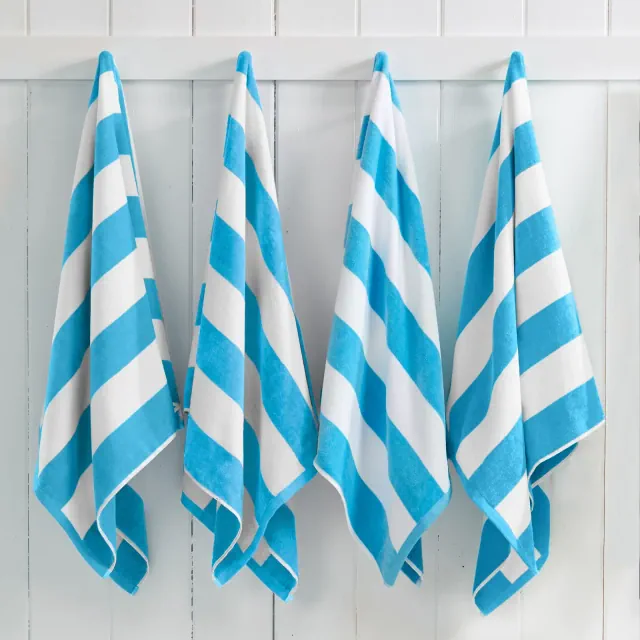 100% Cotton Cabana 4 Pack Beach Towels - Great Bay Home