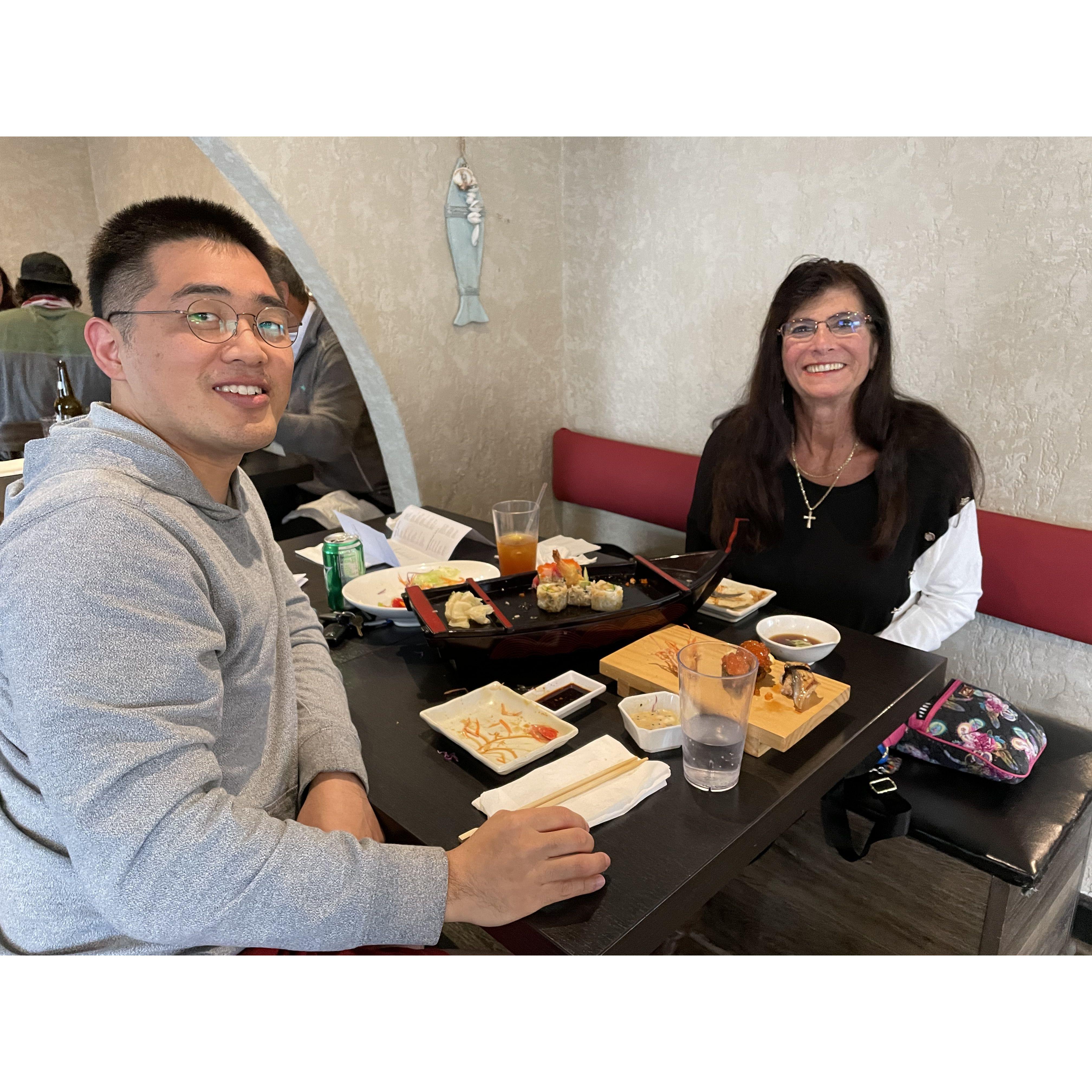 Los Angeles with my son Stephen!