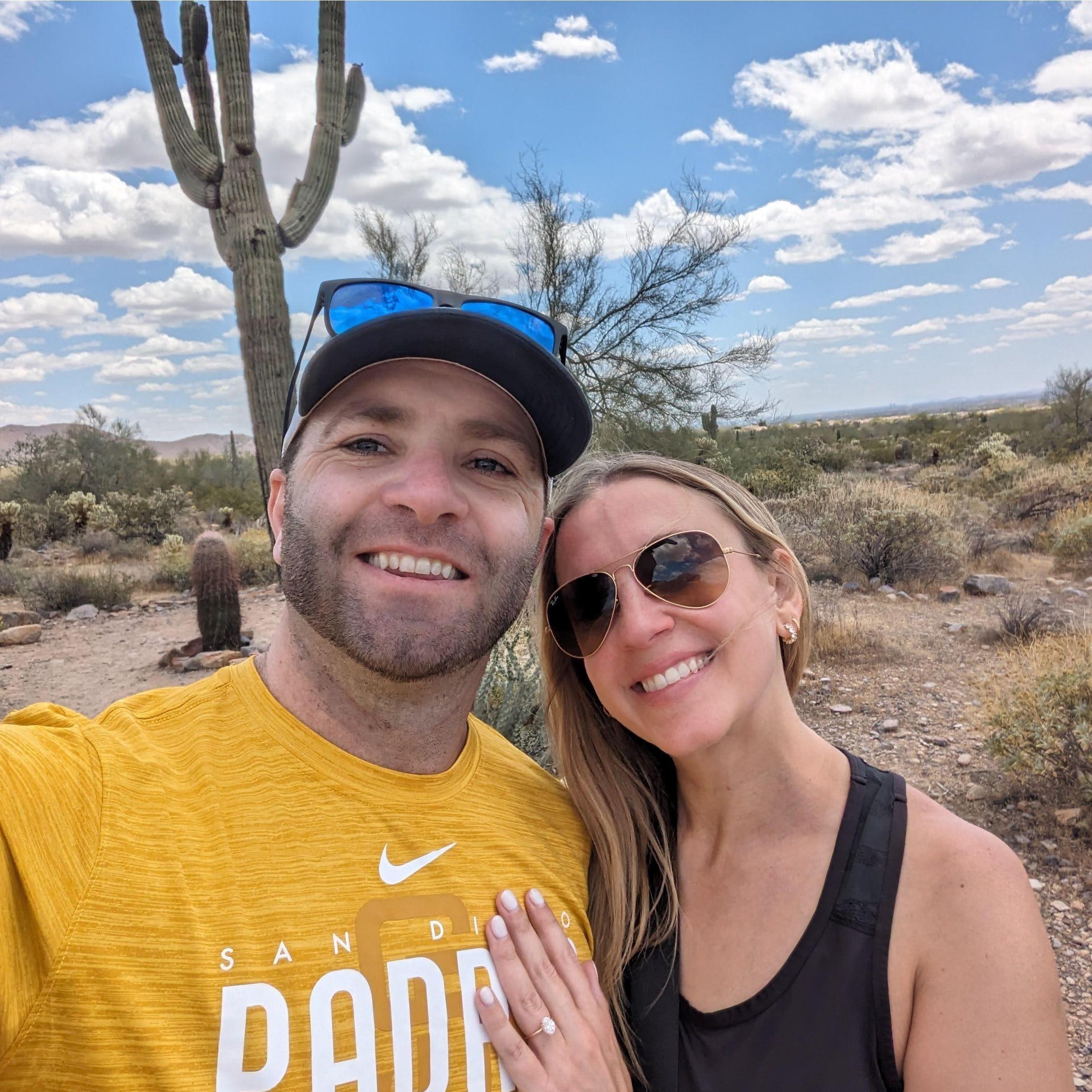 A proposal amongst a sea of cacti in Scottsdale, AZ