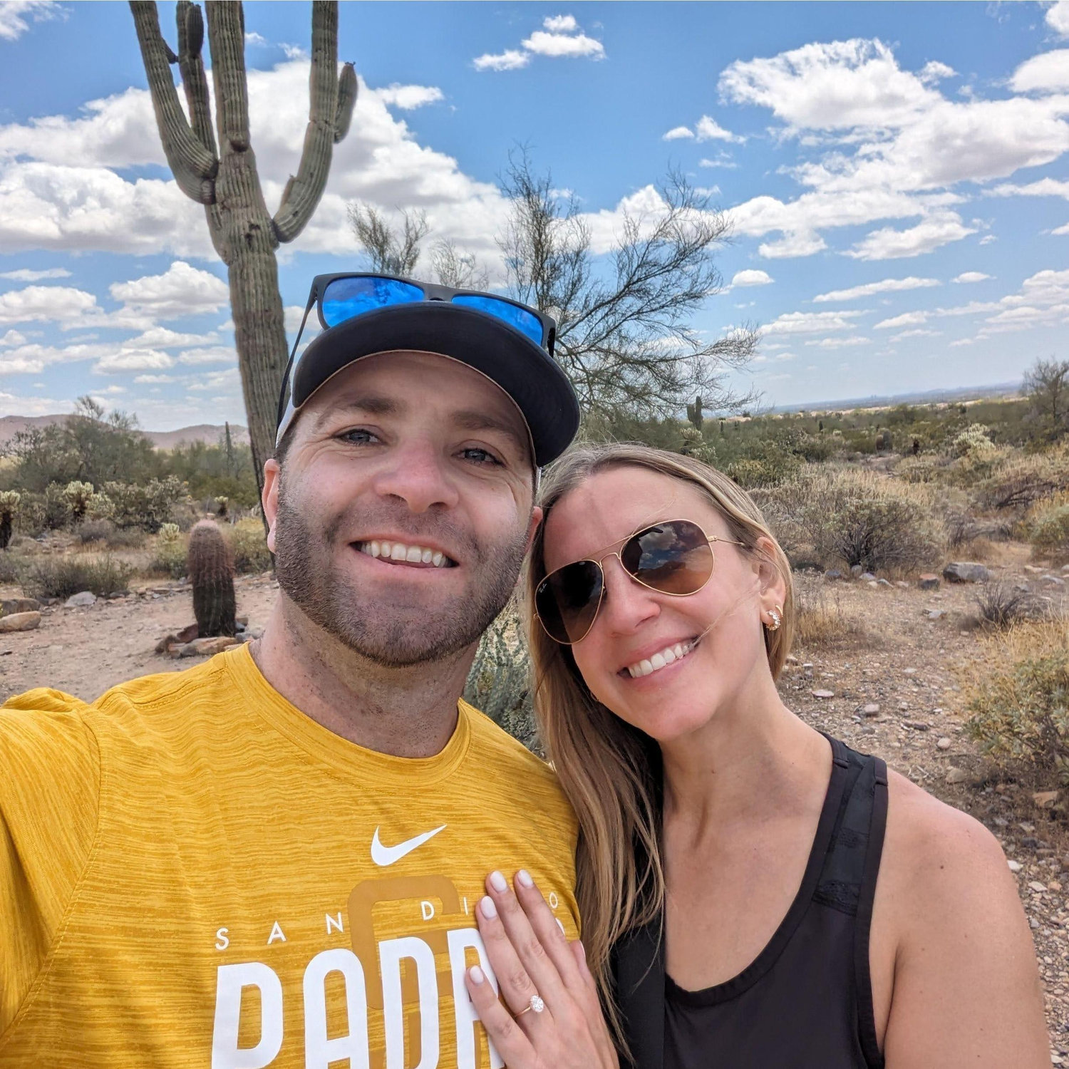 A proposal amongst a sea of cacti in Scottsdale, AZ