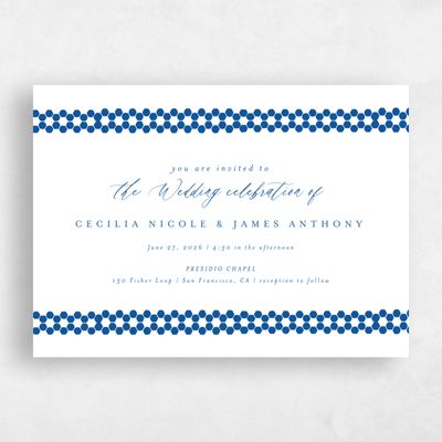 Multi-Colored Wedding Invitation - Clover Landscape