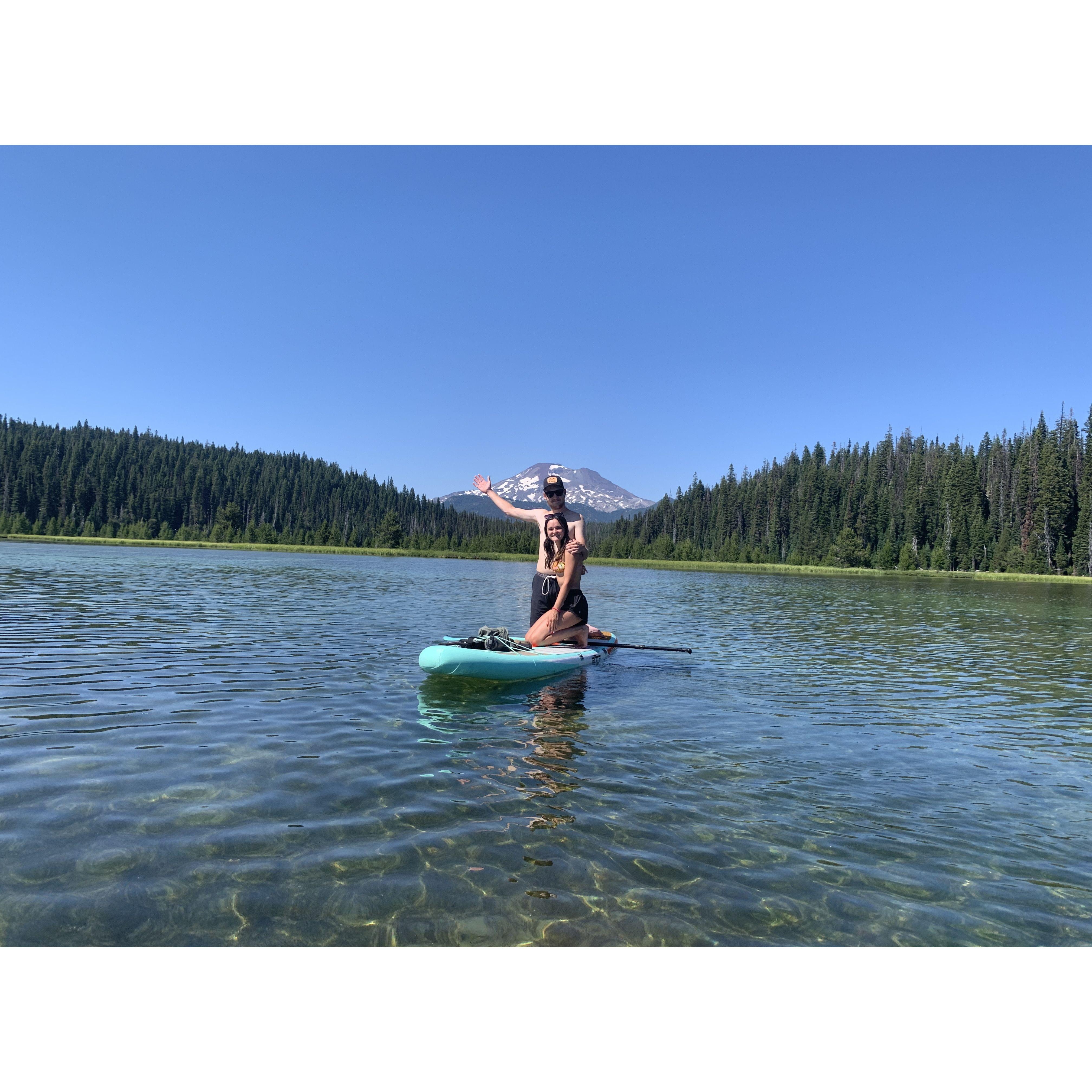 A year before Hunter proposed at the same lake!