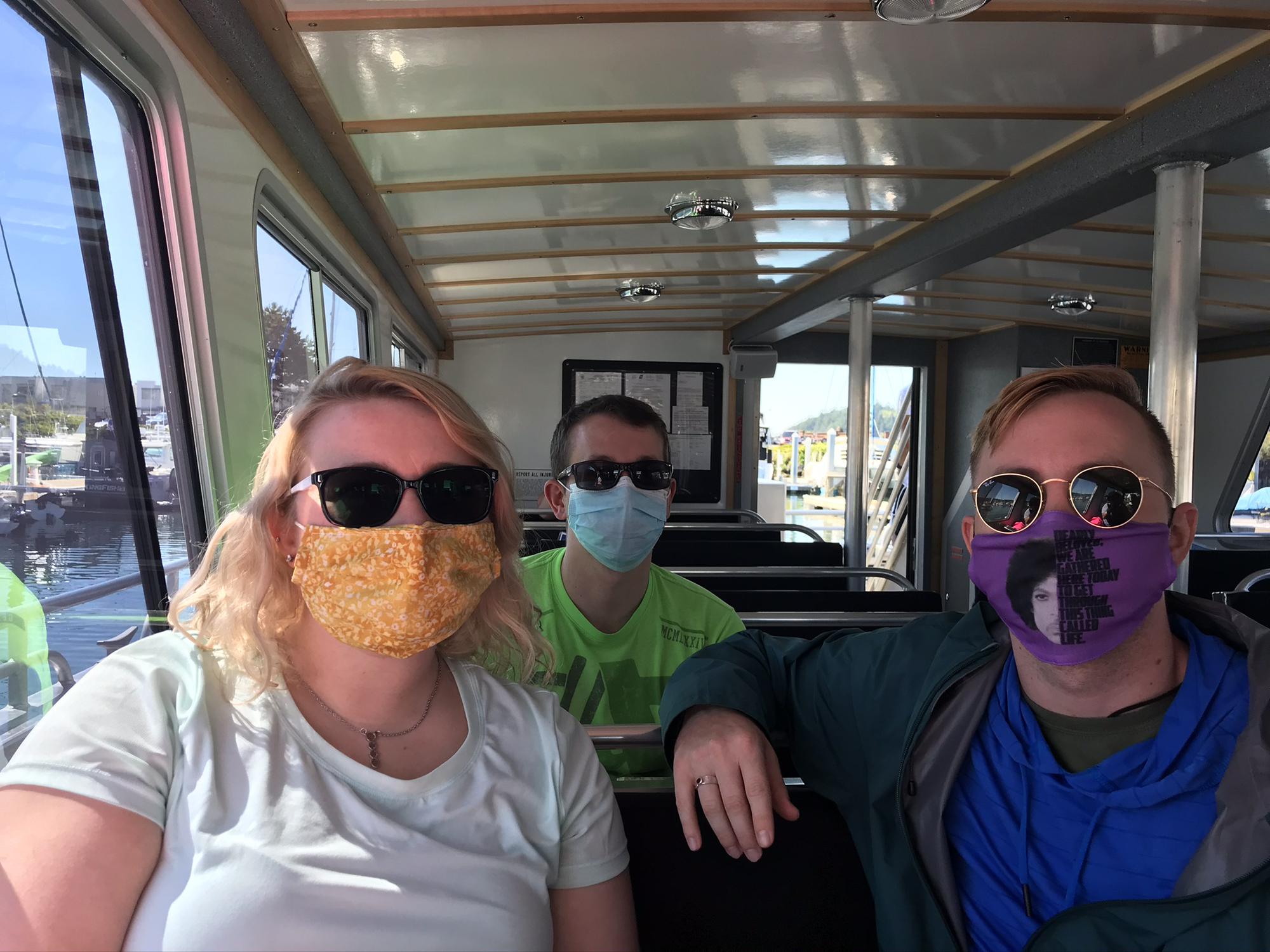 July 2020 - on a whale watching tour in Seattle where we saw a humpback whale breach!