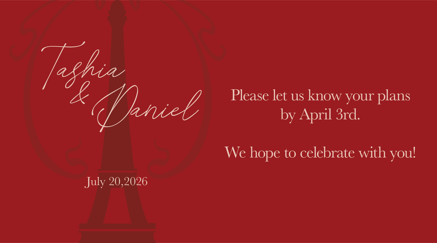 The Wedding Website of Daniel Kuhlke and Tashia Kuhlke