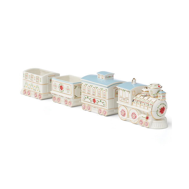 NEW FOR 2025! Lenox Village Christmas Porcelain Train Serving Set