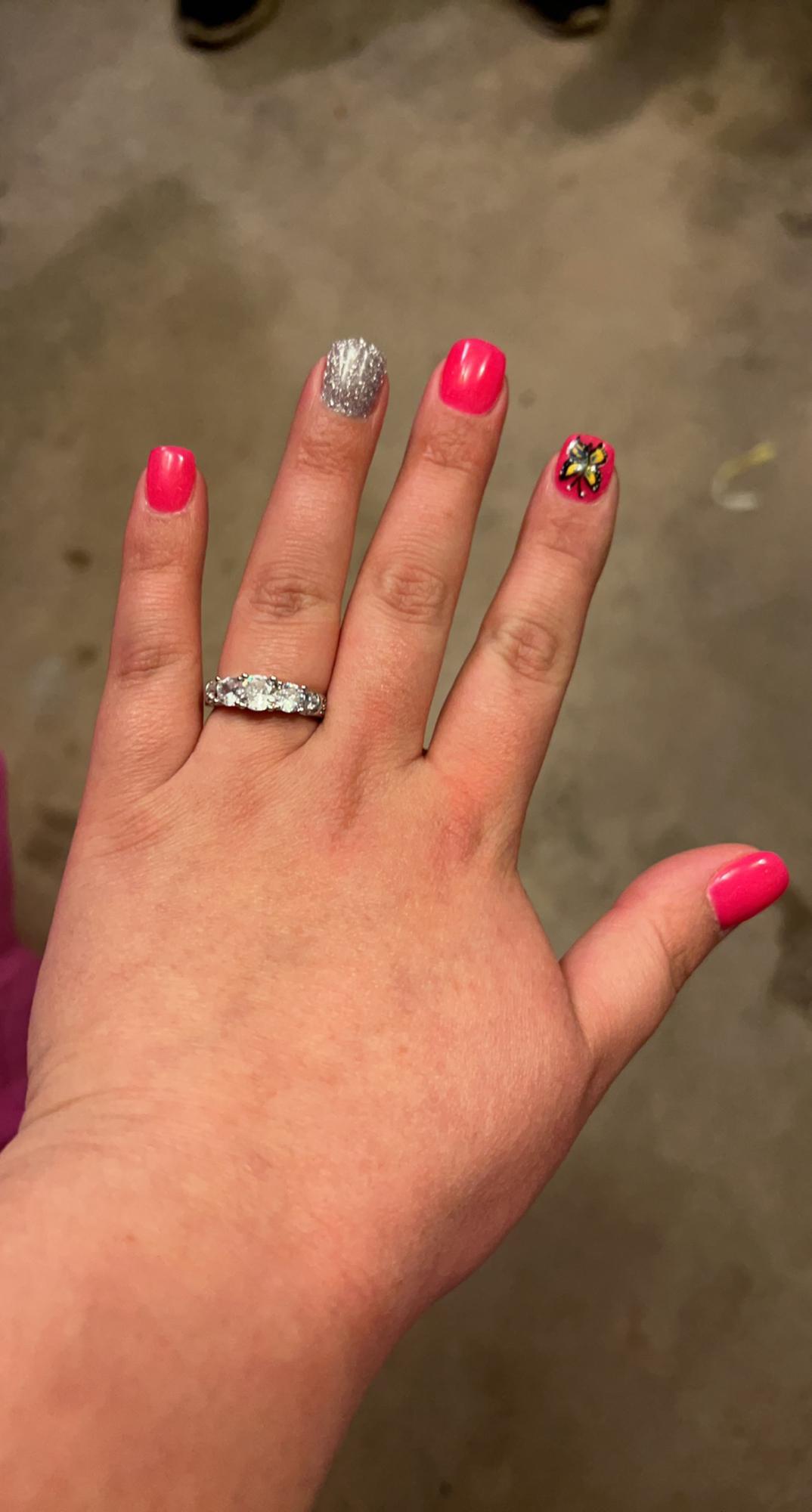 The original ring which Tim proposed to me in! There was a small issue with it but every couple has a story to tell! Yes I still have this ring! We chose to upgrade it to a different one!