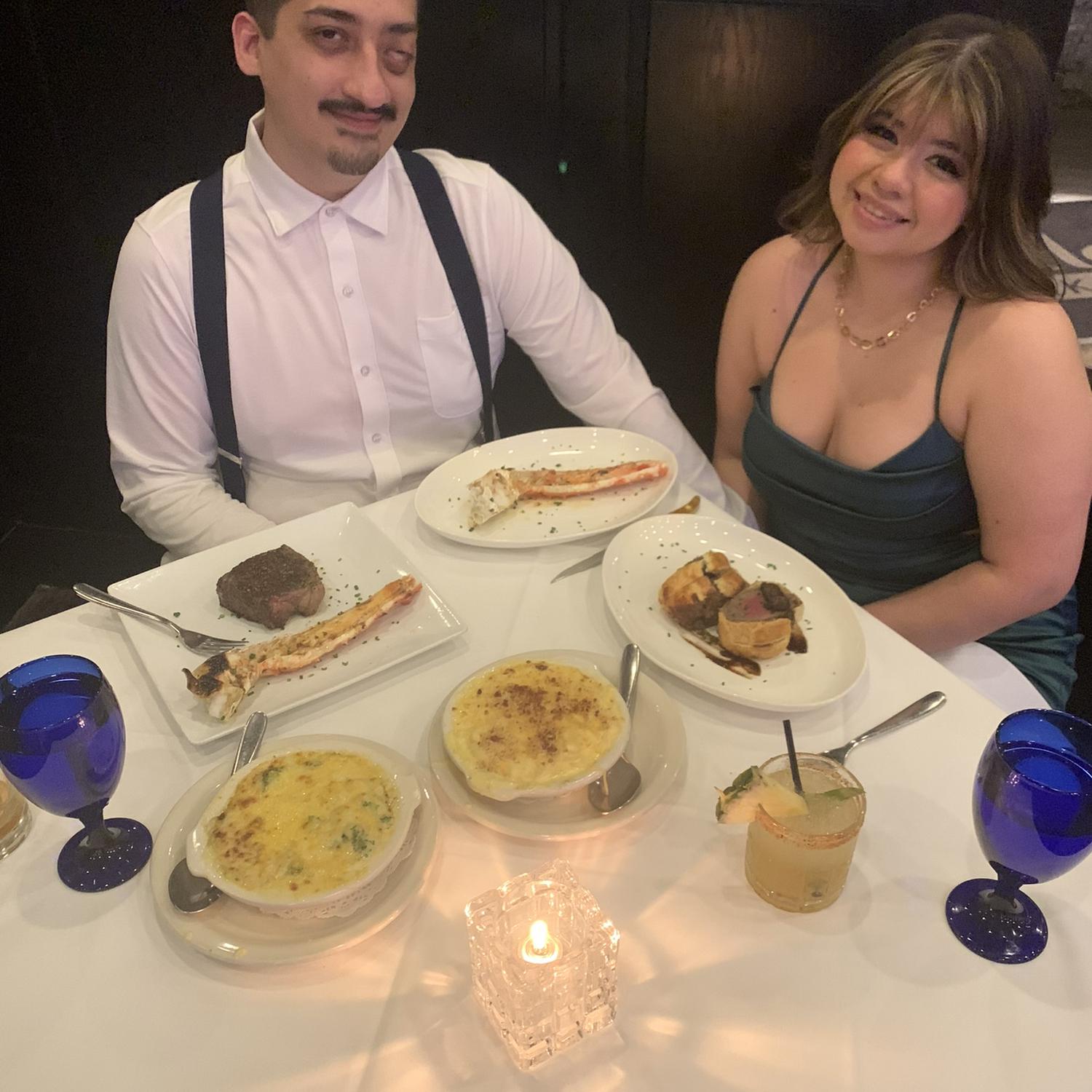 10 Year Anniversary, the food was spectacular!