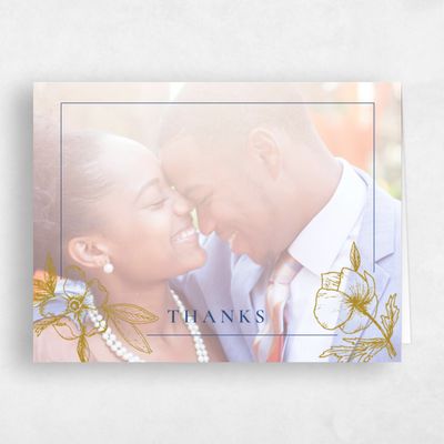 Gold, Yellow Wedding Thank You - Kianna Portrait