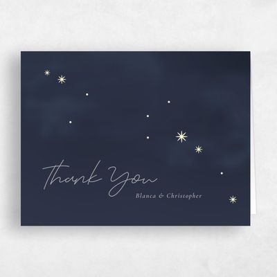 Blue Whimsical Wedding Thank You - Splendor