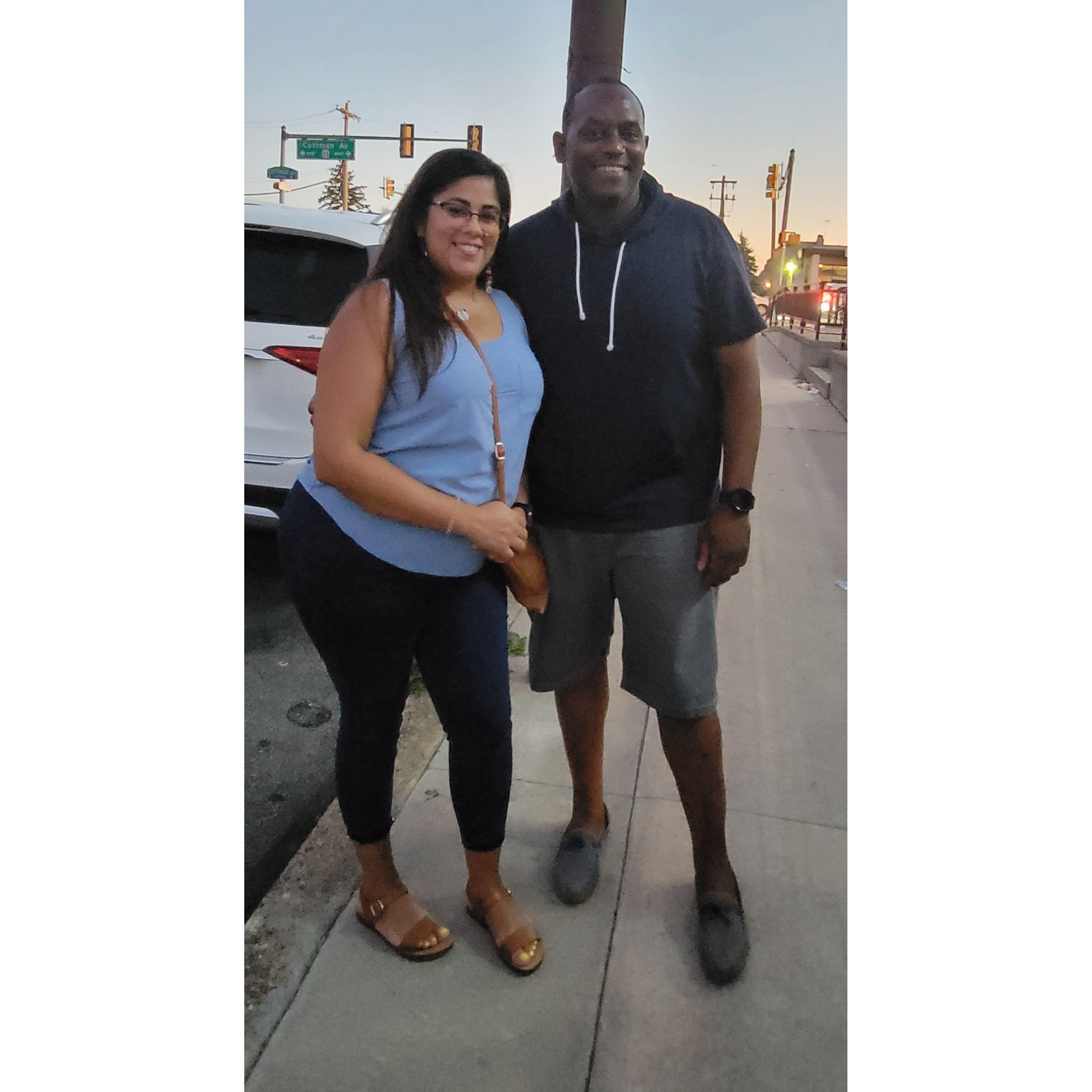 Our first official date. We went to eat at Voix.