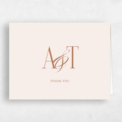 Linen, Beige Wedding Thank You - Kellan Landscape