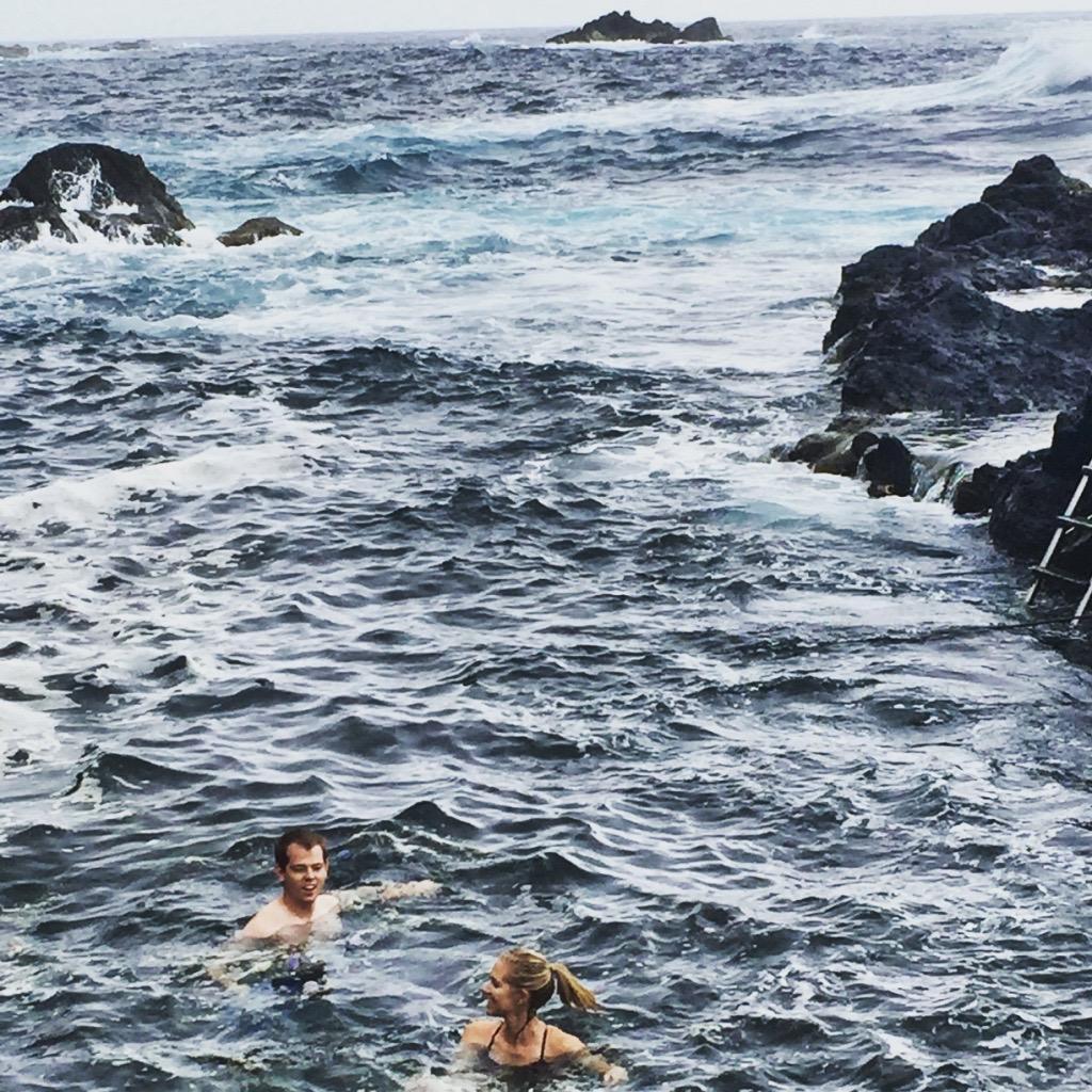 We thought there were hot springs . . . nope, just the frigid Atlantic Ocean. Azores, Portugal 2017
