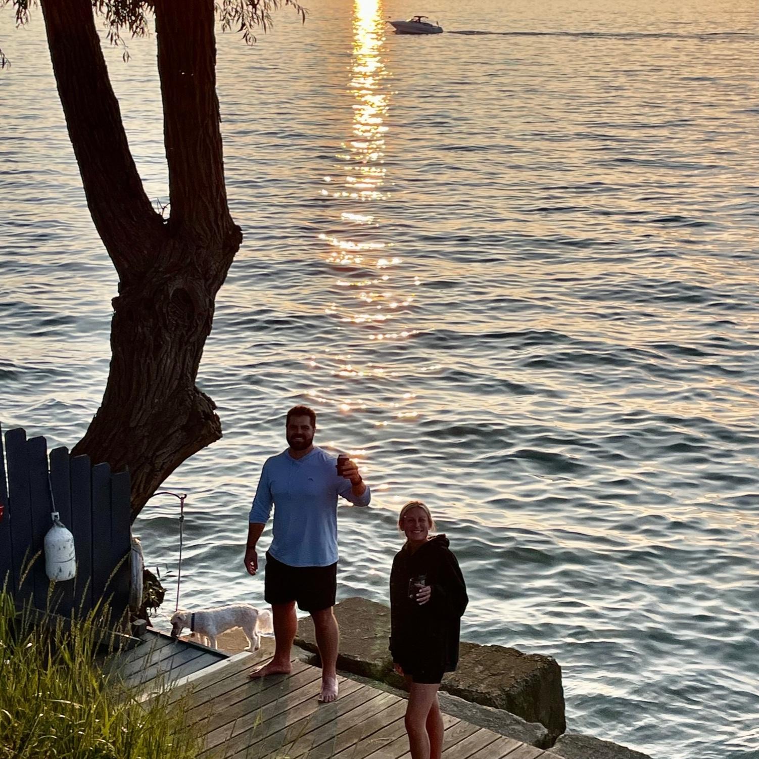 Watching the sunsets at the lake house in Vermillion