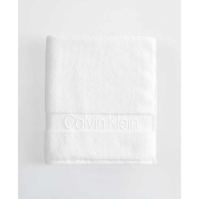 Calvin Klein Iconic Cotton Jacquard Bath Towel, 56" x 30"