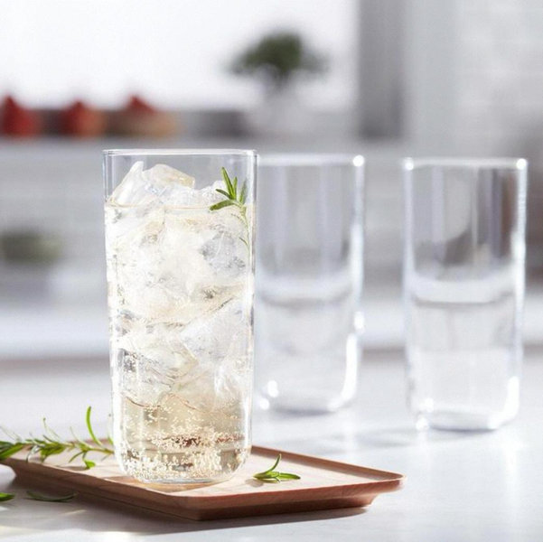 Libbey Polaris Tumbler Glasses, Axis, 17.75-ounce, Set of 8