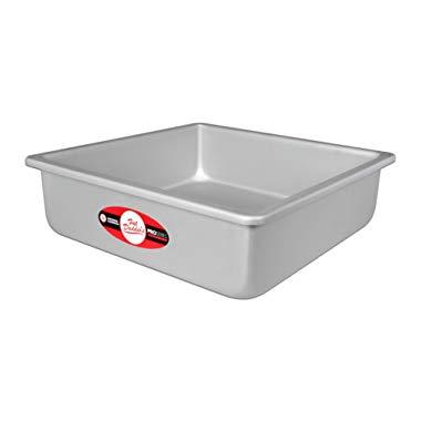 Fat Daddio's Anodized Aluminum Square Cake Pan, 8 Inch x 8 Inch x 3 Inch