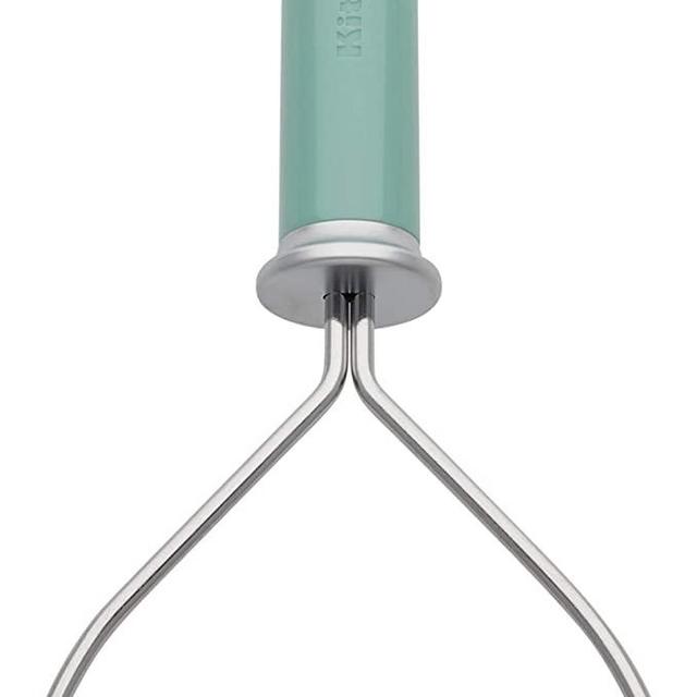 KitchenAid Gourmet Stainless Steel Wire Masher, 10.24-Inch, Aqua Sky