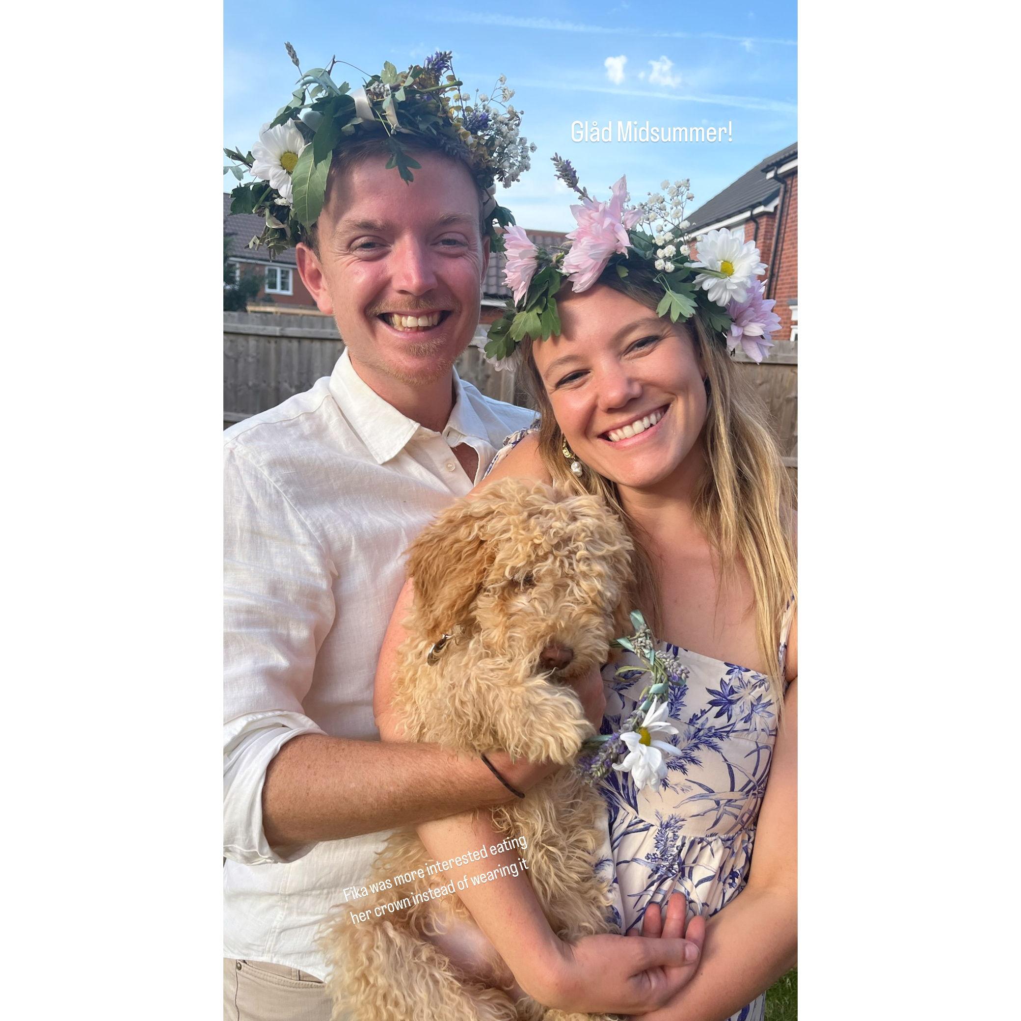 First midsummer in our house with our little pup Fika