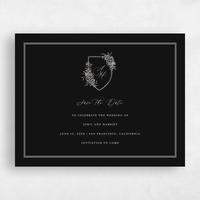 Black Wedding Save the Date - Joya Landscape
