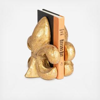 Decorative Fleur de Lis Resin Bookends