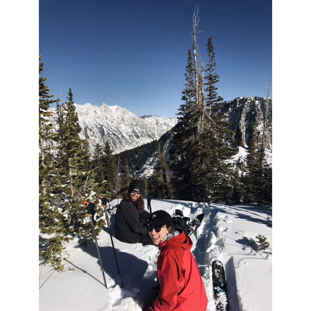 Backcountry skiing in the sunny Wasatch range.