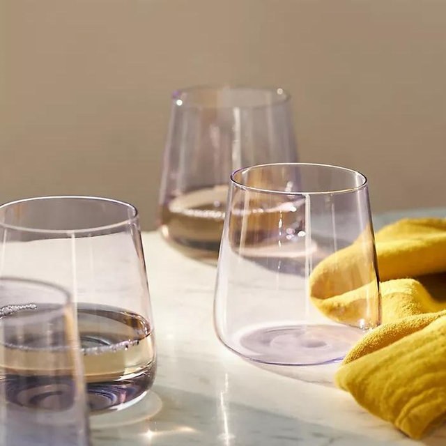 Morgan Stemless Wine Glasses, Set of 4
