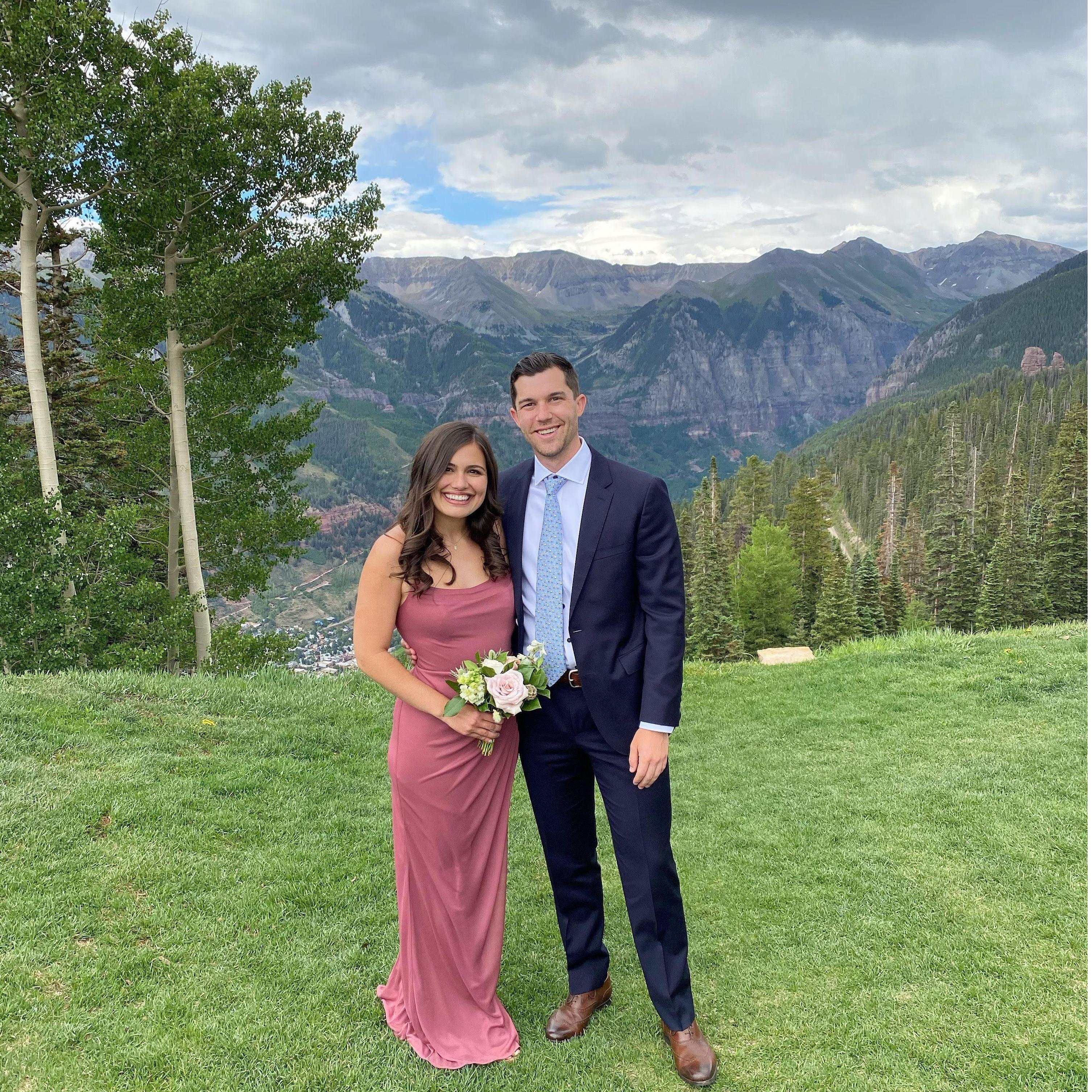 One of the most scenic vacations Paige and Brad have taken was to Telluride - to celebrate a friend's wedding!