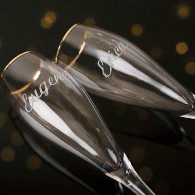 Out of Stock - Weeding Champagne Flutes, Wedding Toasting Flutes, Custom, Engraved Champagne Glasses