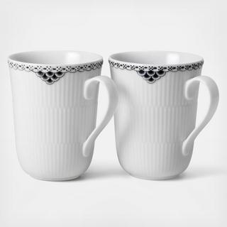 Black Lace Cup, Set of 2