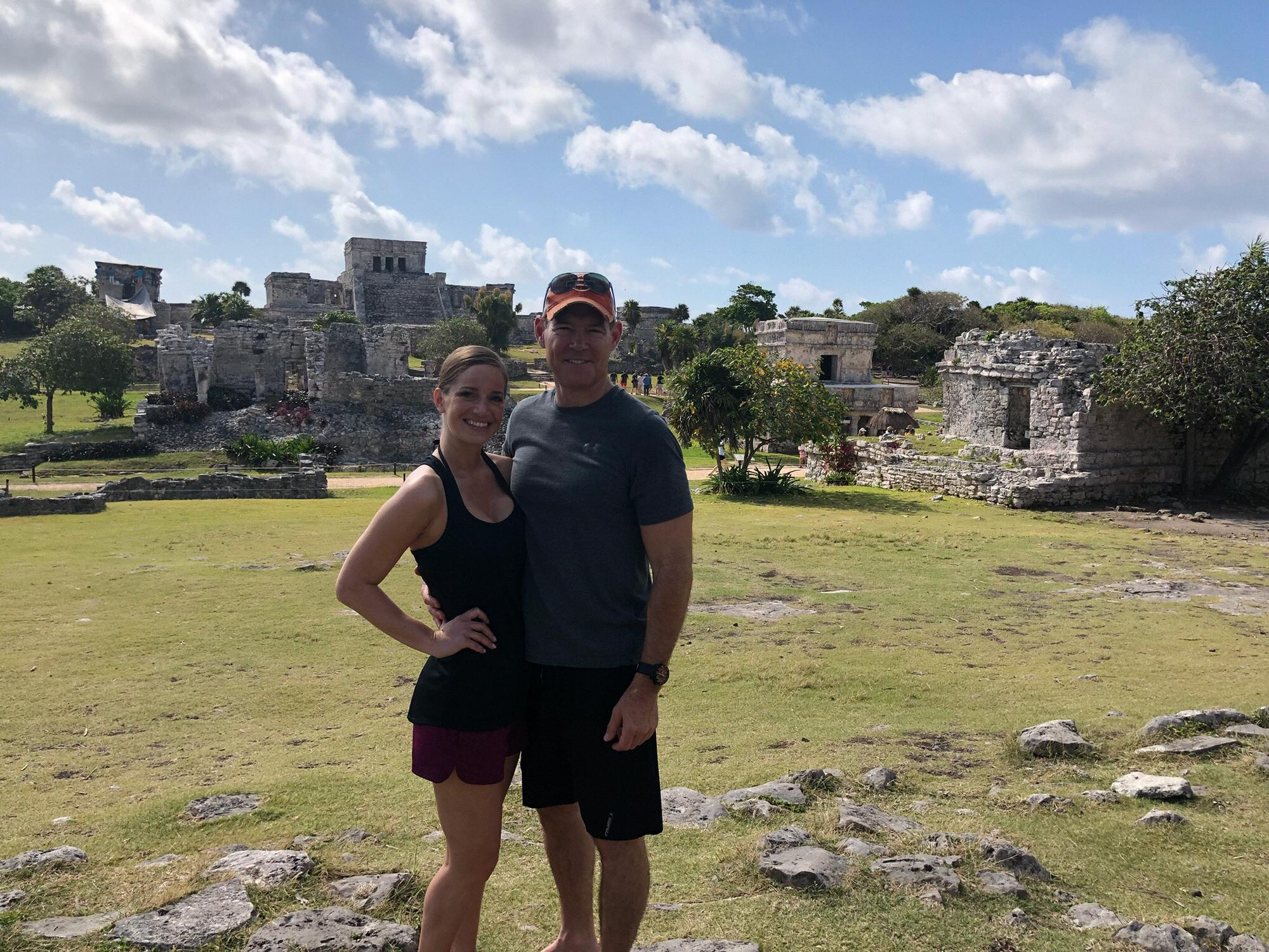 Touring the Mayan ruins outside Tulum, Mexico
