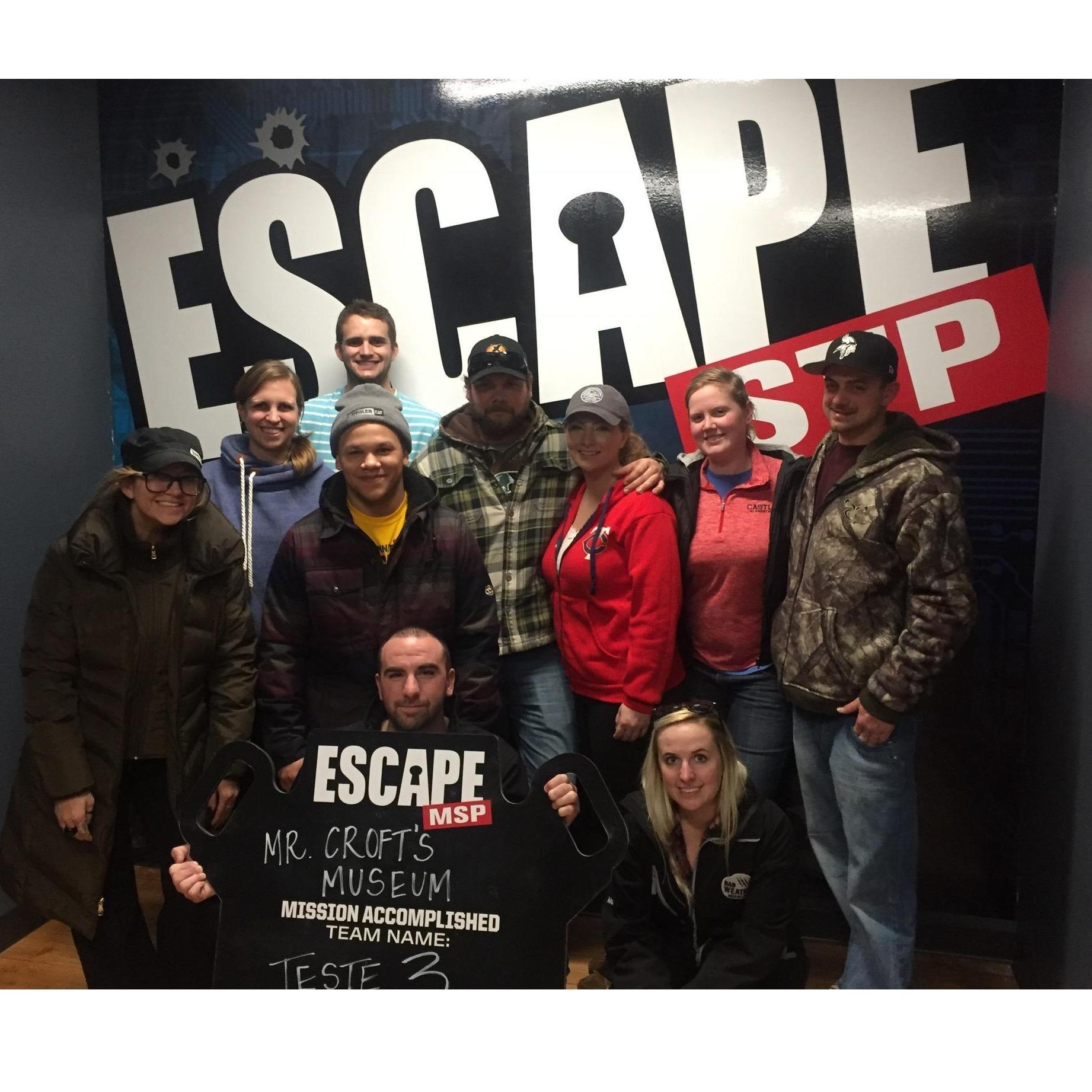 Ryan's groomsman Josh helped create Escape rooms and we were able to test them out before the public!