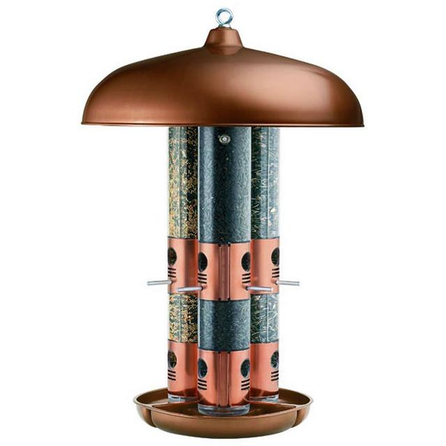 Perky-Pet 7103-2 Copper Finish Triple Tube Bird Feeder