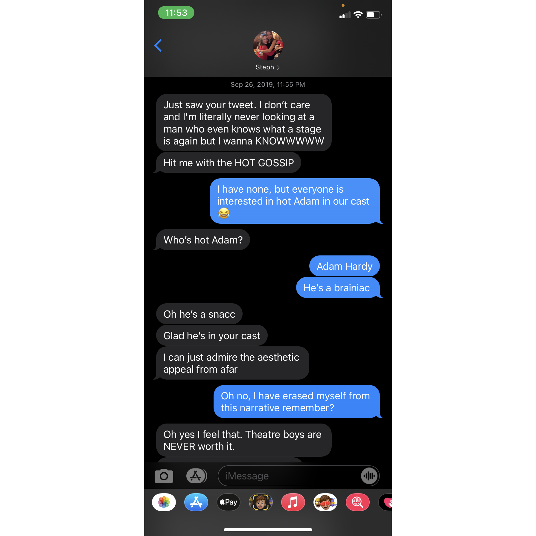 Text messages (aged poorly)