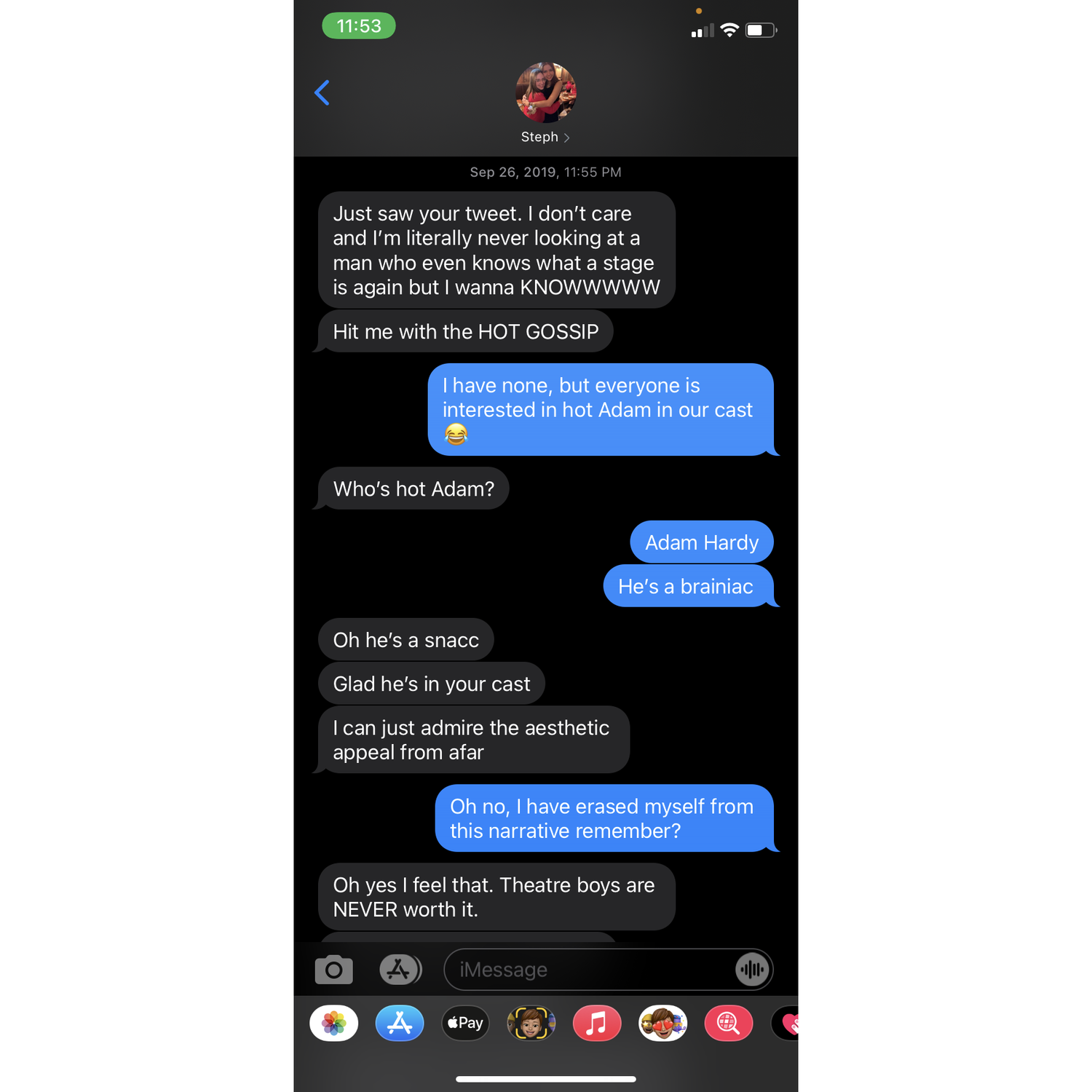 Text messages (aged poorly)