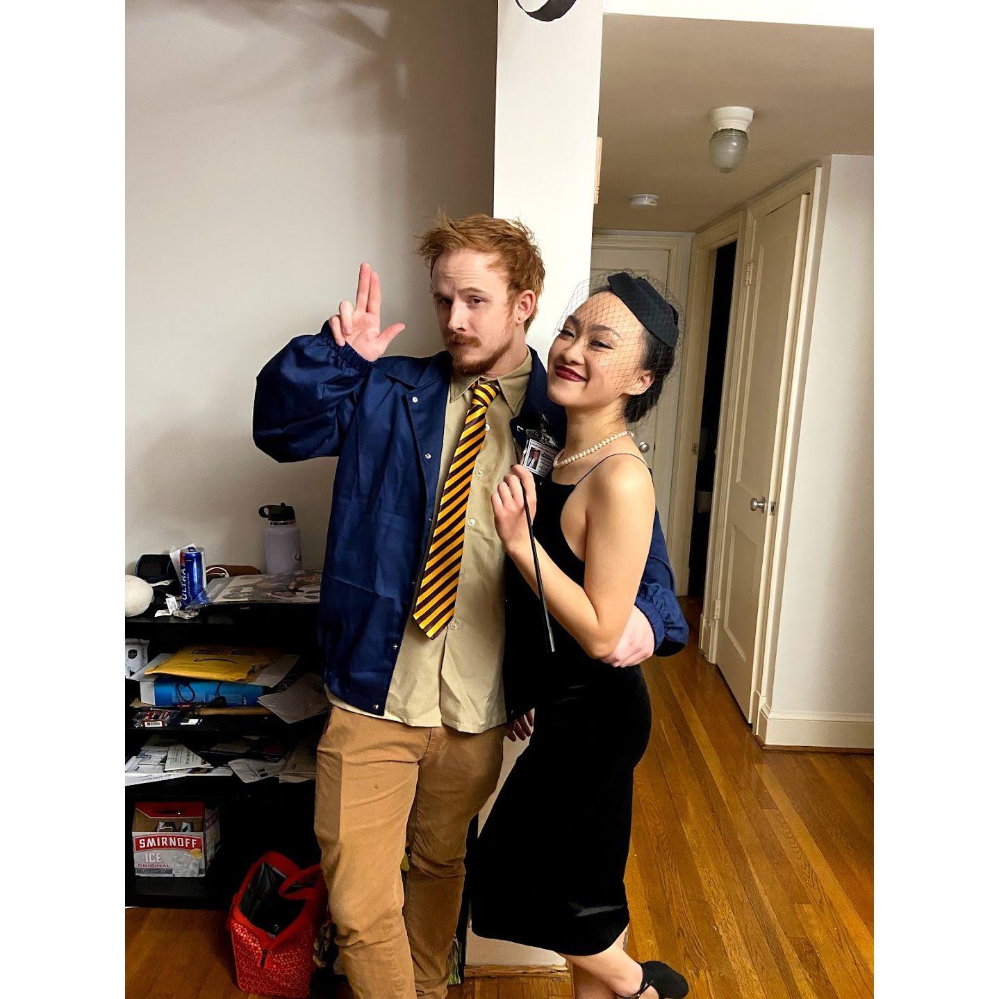 Year 7. Shane moves to Maryland! They celebrate Halloween as Burt Macklin and Janet Snakehole