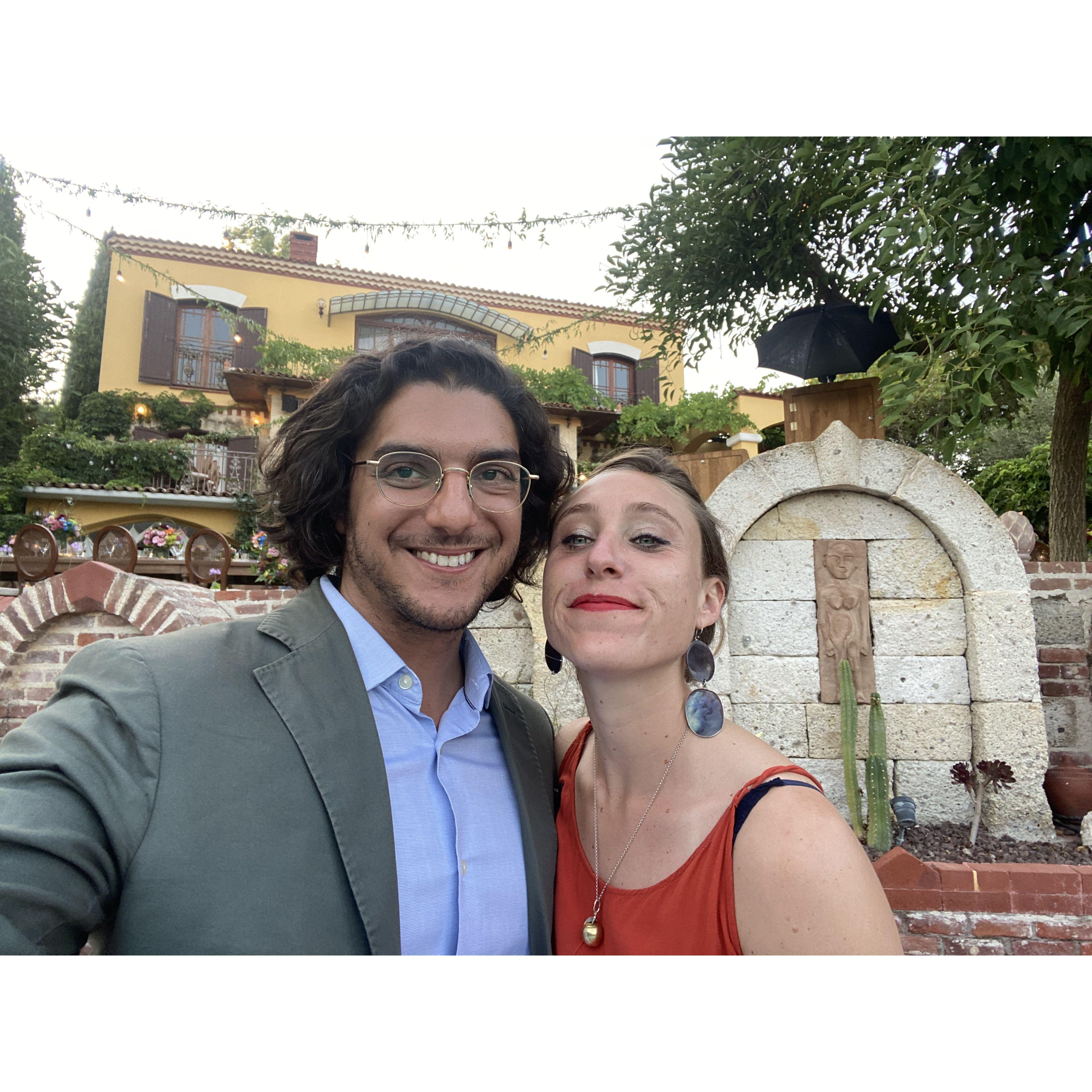 Rewind back a few years, a smiley selfie at Ben and Melis's wedding in Turkey!
