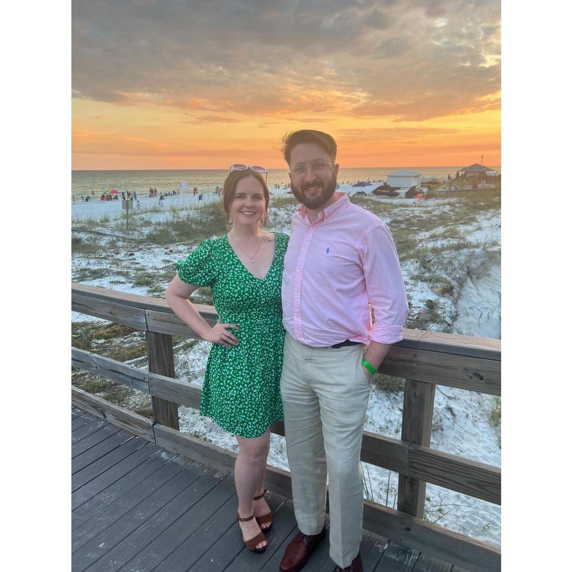 On the beach in Destin