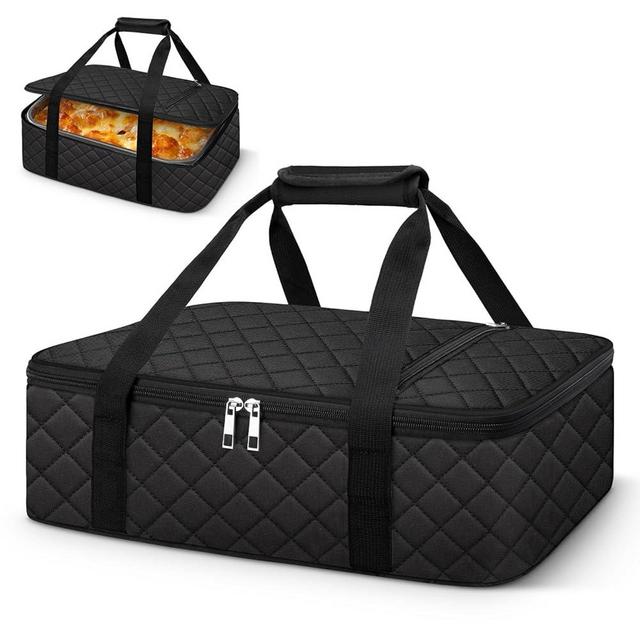 Coobiiya Insulated Casserole Carrier – Portable Tote for Hot or Cold Food, Warmer & Cooler Bag Lunch Bag, Fits 9" x 13" Baking Dish, Ideal for Potluck Parties