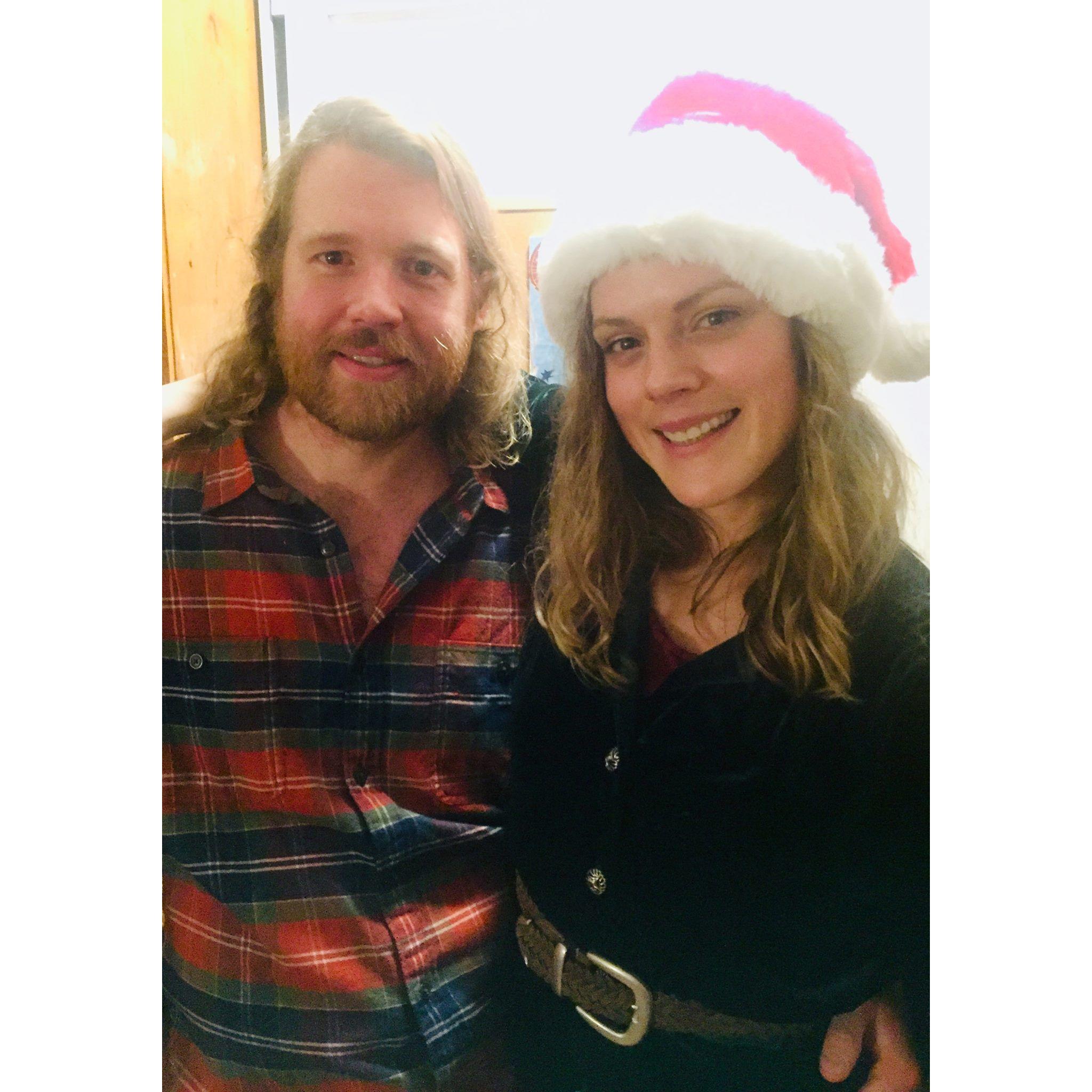 2018 - Our holiday party at Vajrapani Buddhist retreat center, where we lived in Boulder Creek, CA.