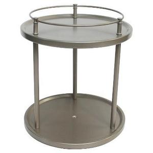 Under Vanity Double Level Spinning Storage Rack Champagne - 88 Main
