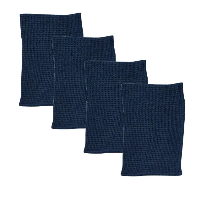 Park Designs Solid Indigo Waffle Dishtowel Set of 4