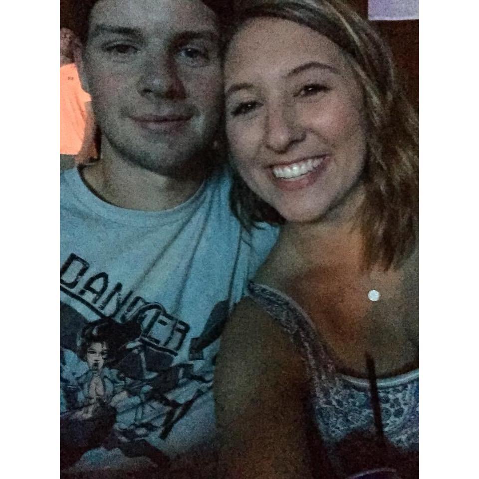 I'm pretty sure this is our first picture together. Brad Paisley concert, summer 2015.