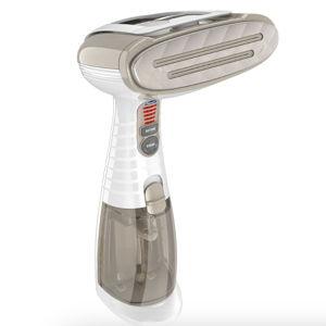 Conair Handheld Garment Steamer for Clothes, Turbo ExtremeSteam 1875W, Portable Handheld Design, Strong Penetrating Steam, White / Champagne