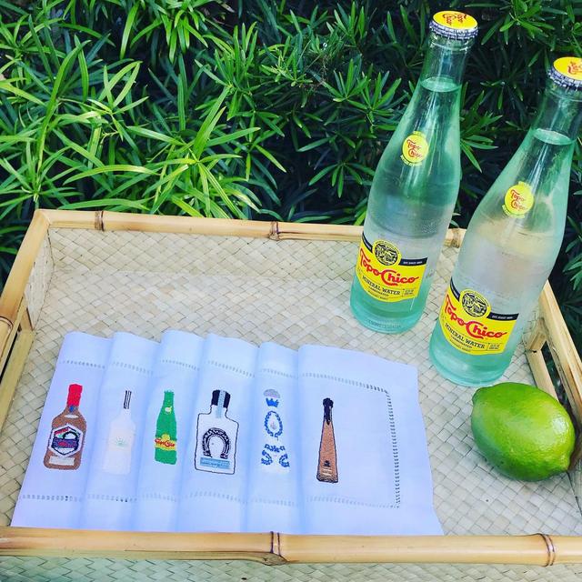 Tequila Collection Cocktail Napkin Set | Custom Embroidery | Wedding Monogram Gift | Housewarming gift | Shower Gift | Christmas Gift