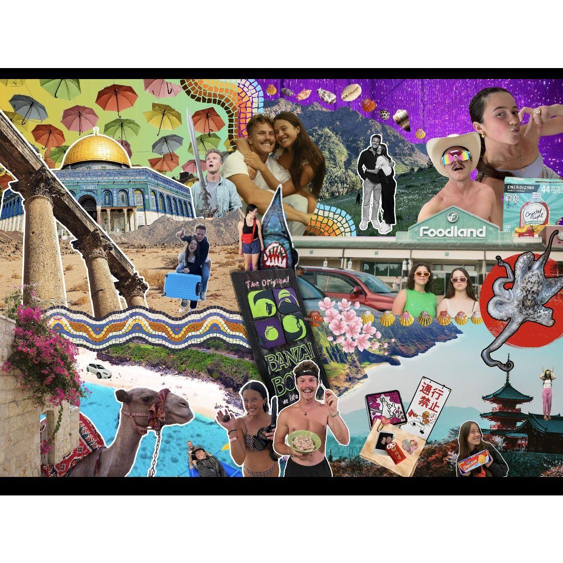 A montage of our first 3 years together. This image was turned into a puzzle and used during the proposal