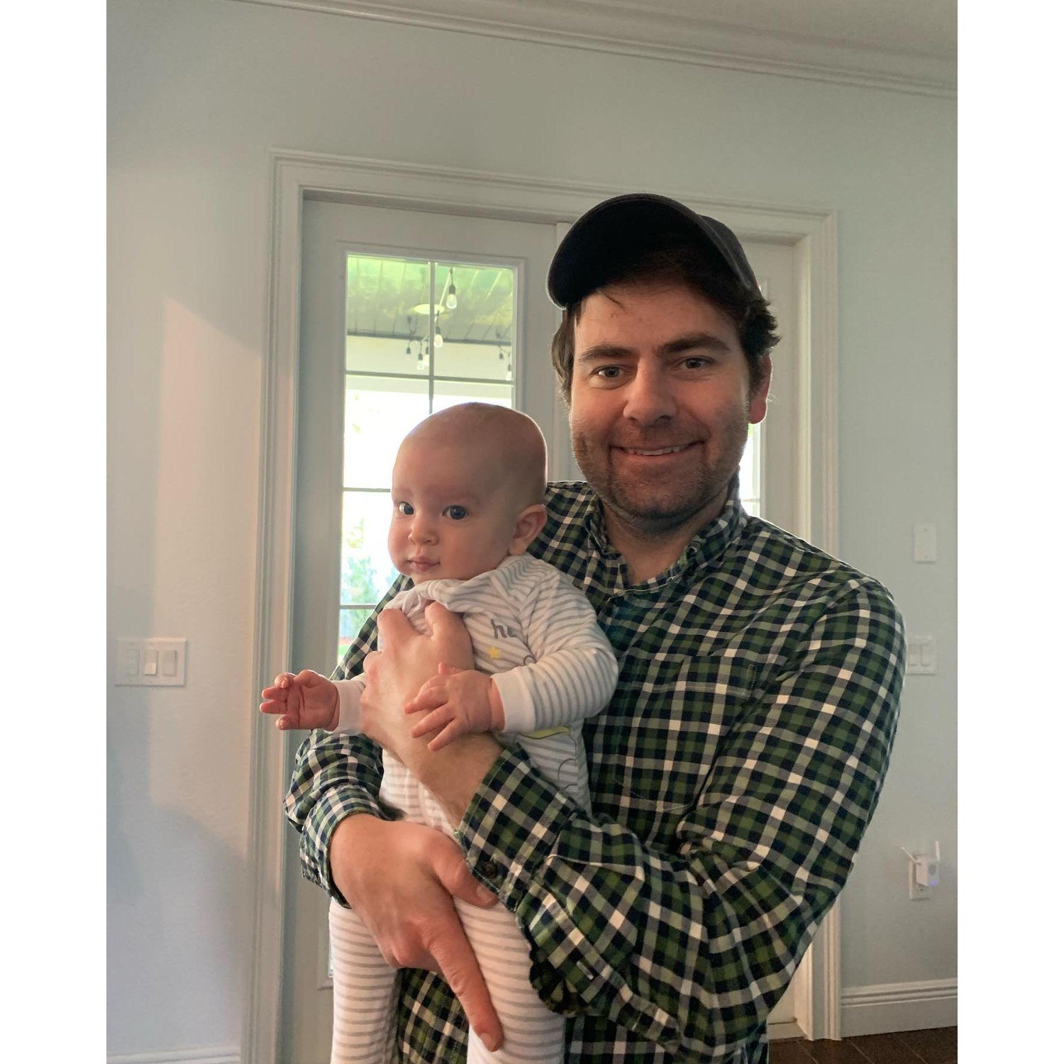 First time meeting baby Cameron