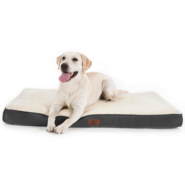 Bedsure Orthopedic Foam Dog Bed for Small, Medium, Large and Extra Large Dogs/Cats Up to 50/75/100lbs - Orthopedic Egg-Crate Foam with Removable Washable Cover - Water-Resistant Pet Mat