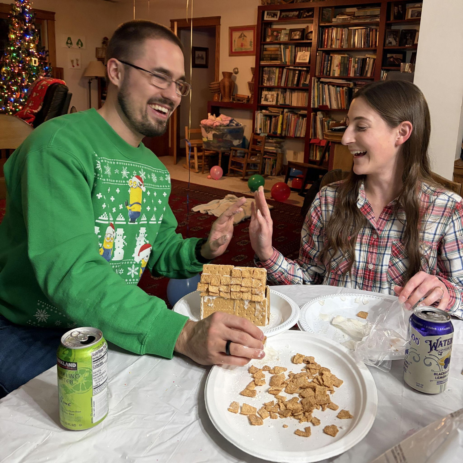 Paul and I at the Flanagan Family Gingerbread Party!